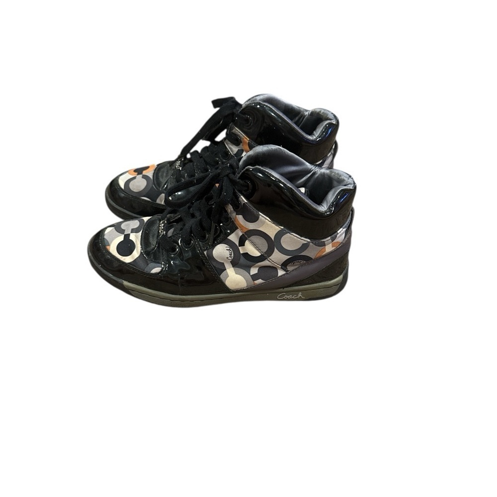 Coach High-Top Sneakers - Black and Orange - Picture 2 of 5